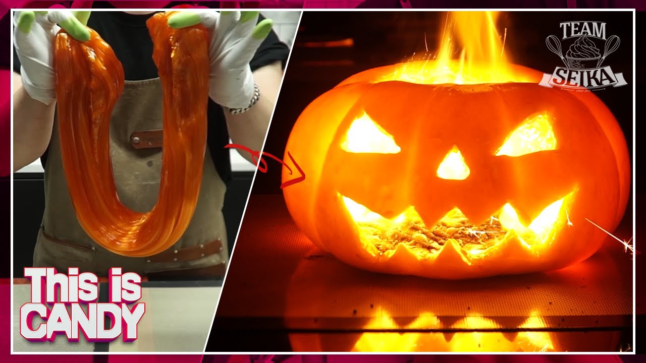 [설탕공예] 슈가슬라임으로 할로윈 호박사탕 만들기!! / How to make Halloween Pumpkin CANDY with Sugar Slime