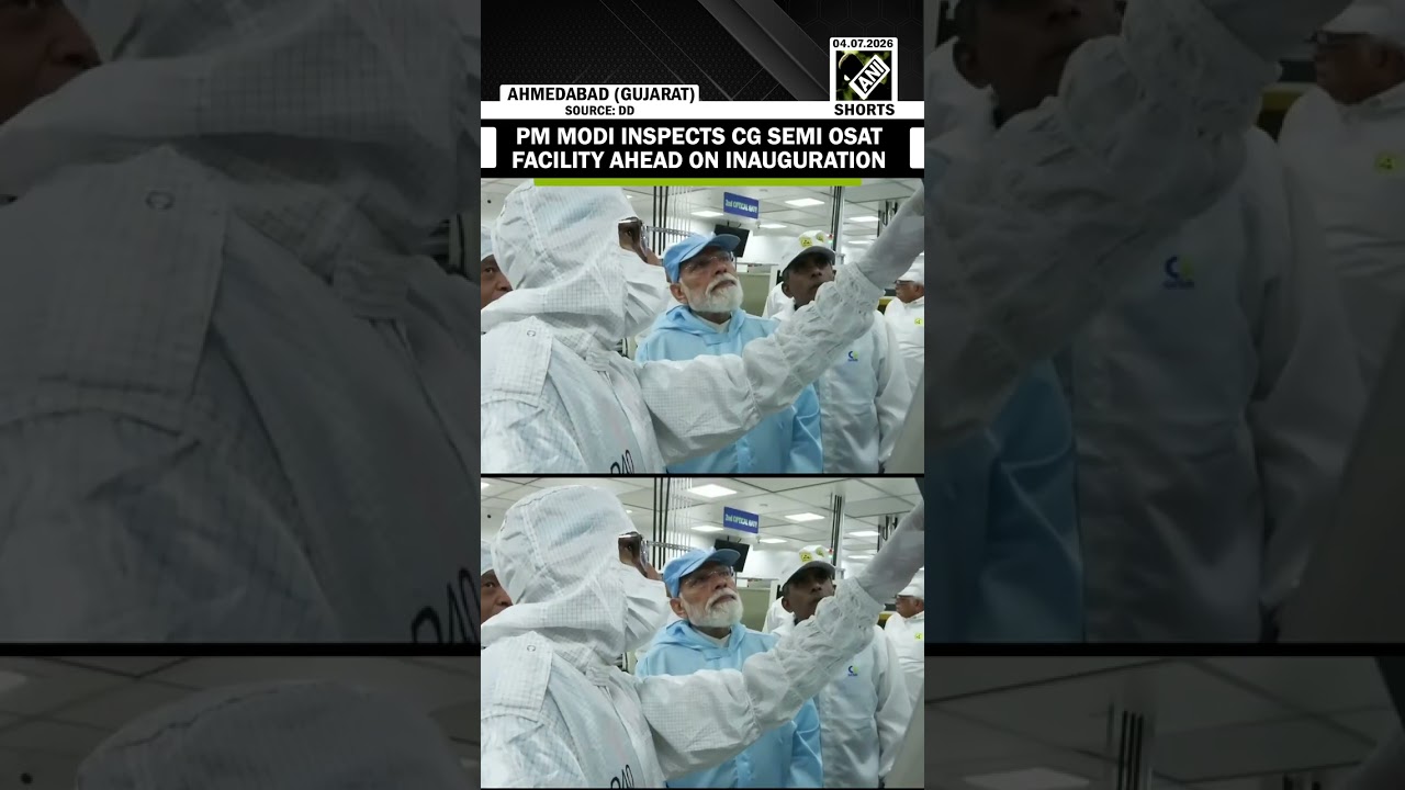 PM Narendra Modi visits CG Semi OSAT Facility ahead of inauguration in Gujarat