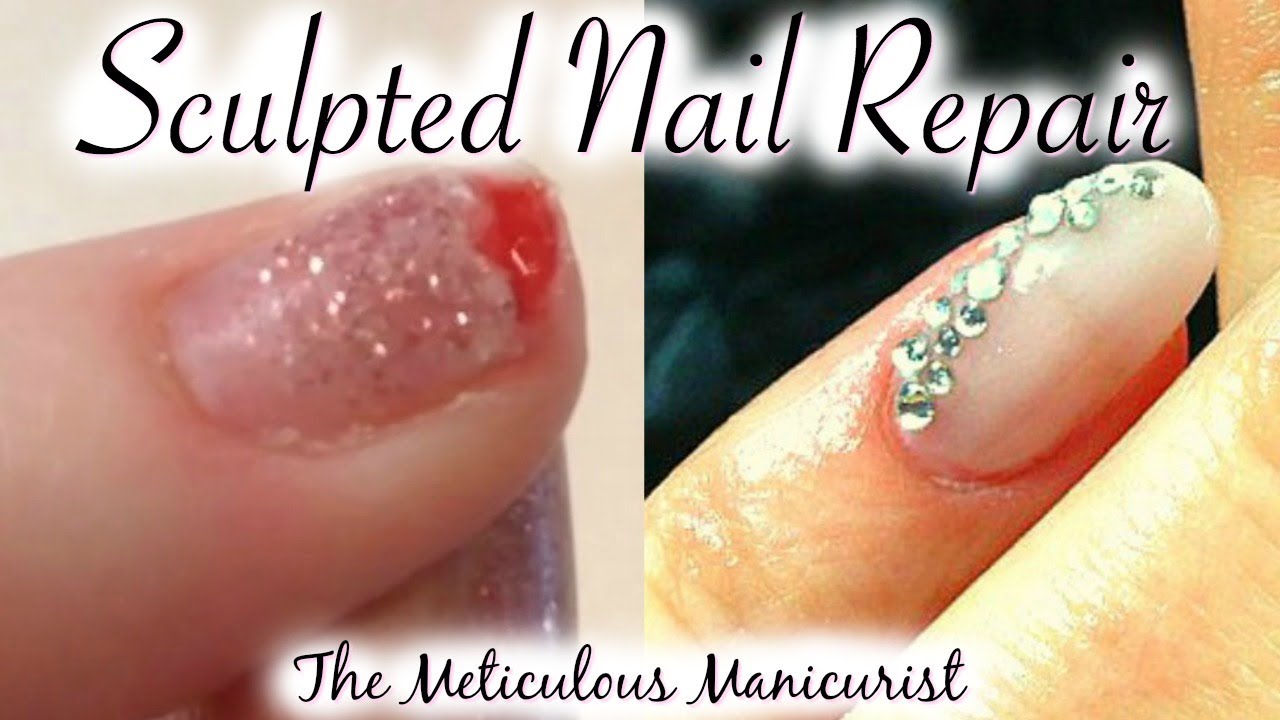 💅 Sculpted Acrylic Nail Repair After Bloody Broken Nail Injury Tutorial