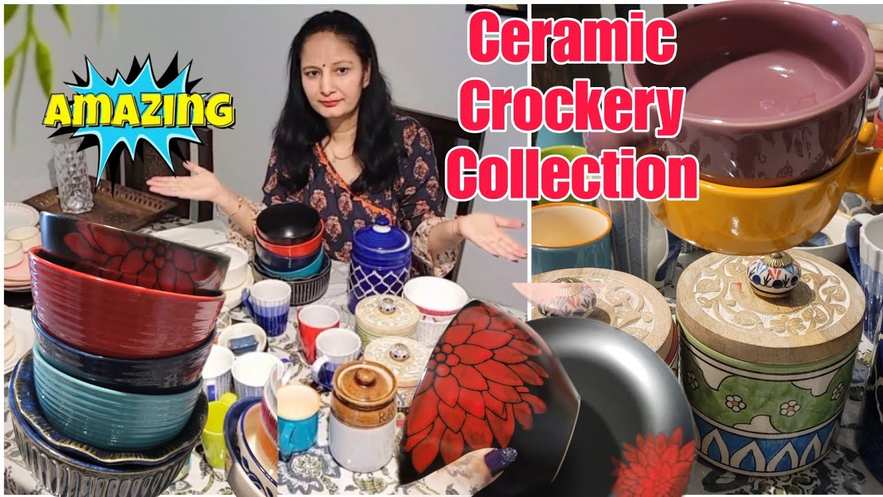 My Ceramic Crockery Collection| Beautiful Crockery Collection Crockery Used in Smitarawats's Kitchen