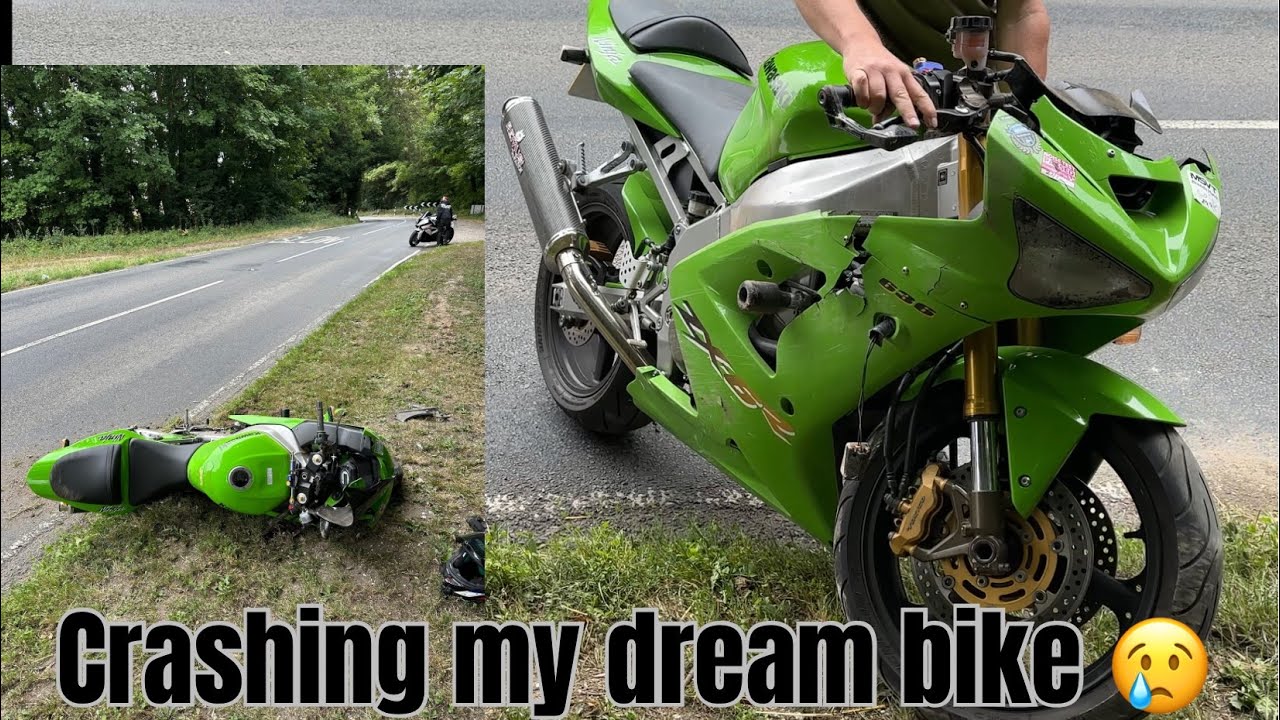 I crashed my 2003 Kawasaki 636 ZX6R 😢 (my dream bike)