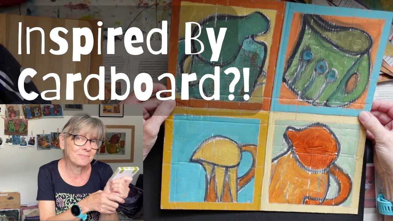 From Mailer Envelope to Mini Art Book | Playing with Cardboard, Paint & Process