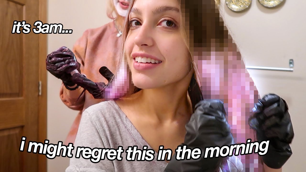 dyeing and cutting my hair @ 3am... ¯\_(ツ)_/¯