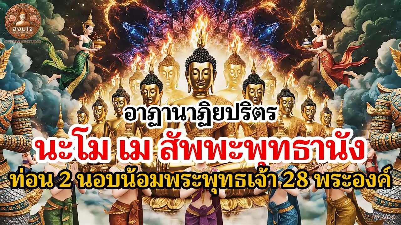 นะโมเมสัพพะพุทธานัง|อาฏานาฏิยปริตร3จบ|ท่อน2นอบน้อมพระพุทธเจ้า28องค์ ไพเราะมาก | ที่มาตำนานภาณยักษ์