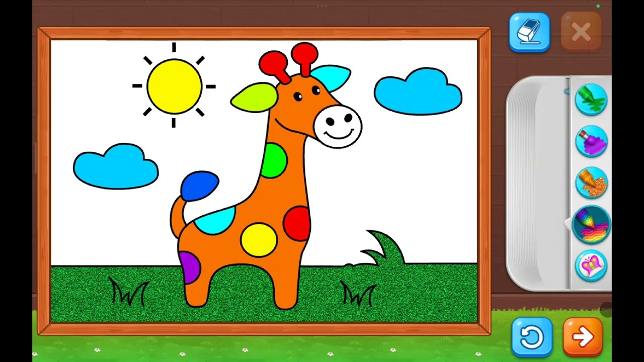 “Coloring a Giraffe 🦒☀️ | Learn Colors for Kids | Tiny Color Tales”