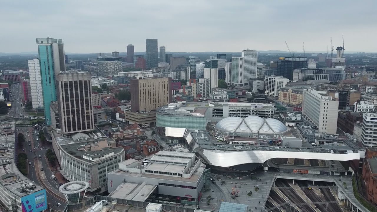 Drone Clips - Birmingham City Centre, Birmingham, England, United Kingdom - HD