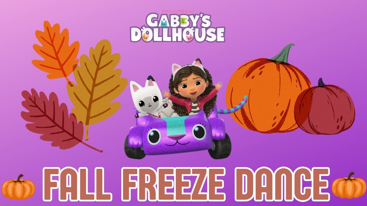 Gabby's Dollhouse Fall Freeze Dance | Brain Break | Yoga Freeze Dance