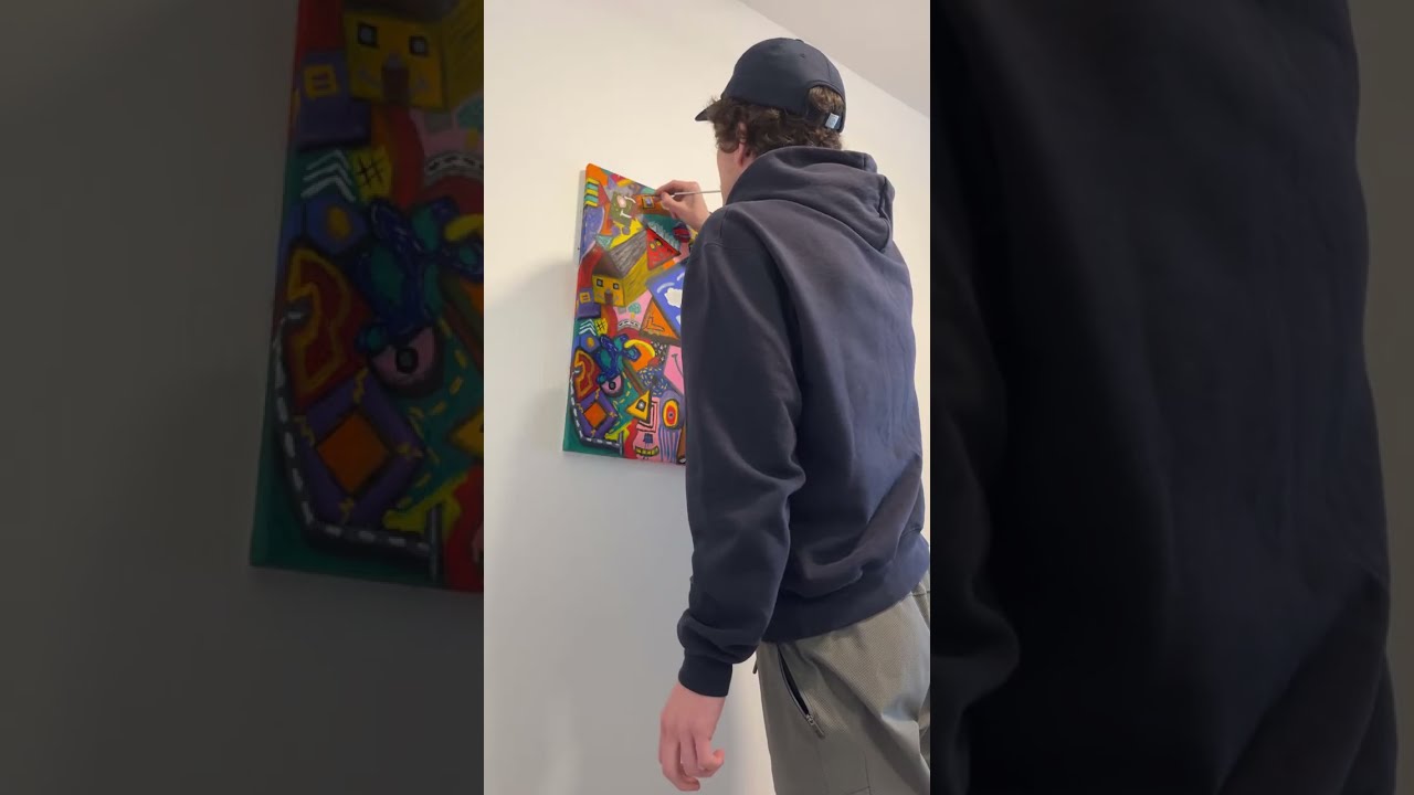 Watch Me Paint A Large Chaotic Oil Painting - Doodle Art Process Livestream!
