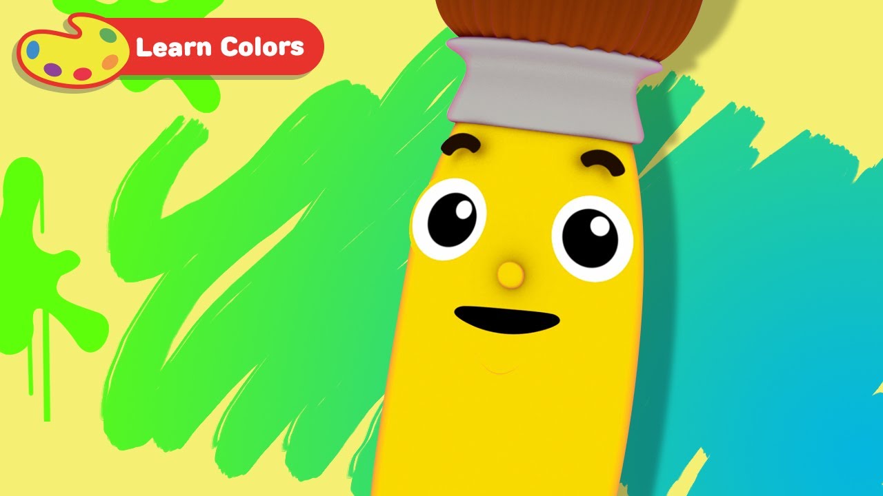 Learn Colors for Babies w Petey Paintbrush | Early Learning Videos for Baby Brain Development