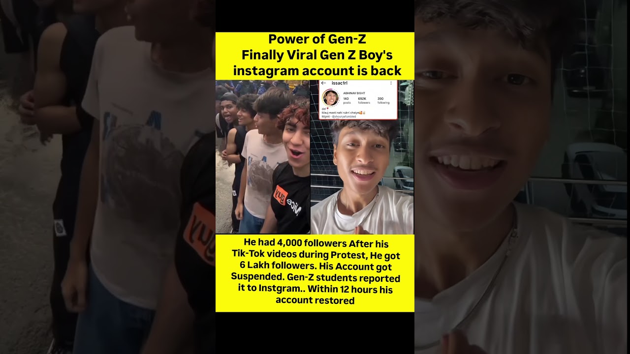 Power of Gen-ZFinally Viral Gen Z Boy's instagram account is back #genz #viral
