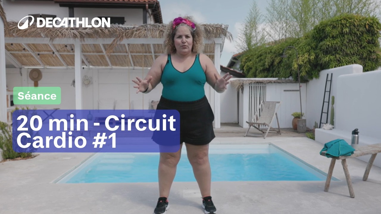 SÉANCE - 20 min AQUAGYM : Circuit Cardio #1 (Sans Sauts & Sans Matériel) 💦