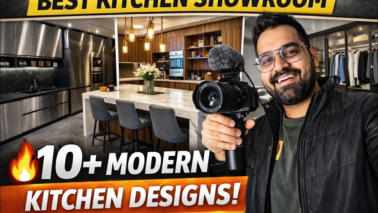 🔥 Modern Kitchen Design 2026 | Italian, Steel, Wooden Kitchen + Island Counter | Full Showroom Tour👈