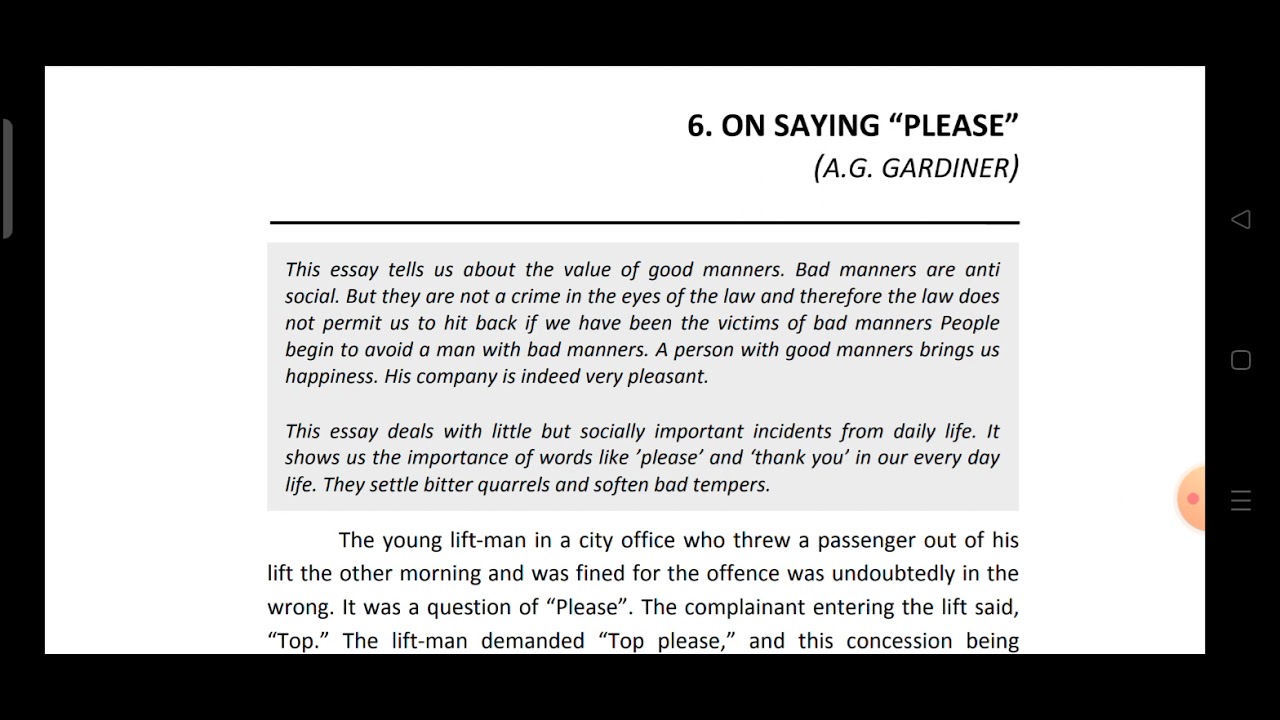 on saying please part 1