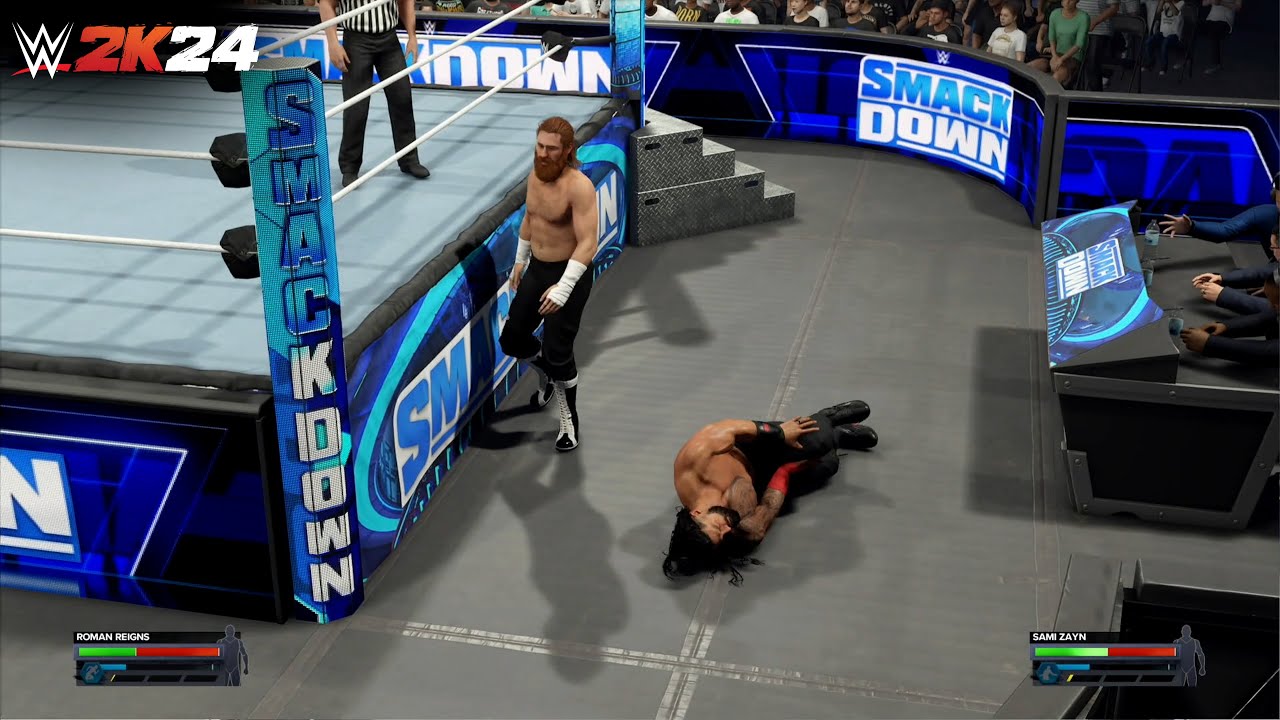 WWE 2K24 FULL Match: Roman Reigns vs Sami Zayn (WWE 2K24 Gameplay)