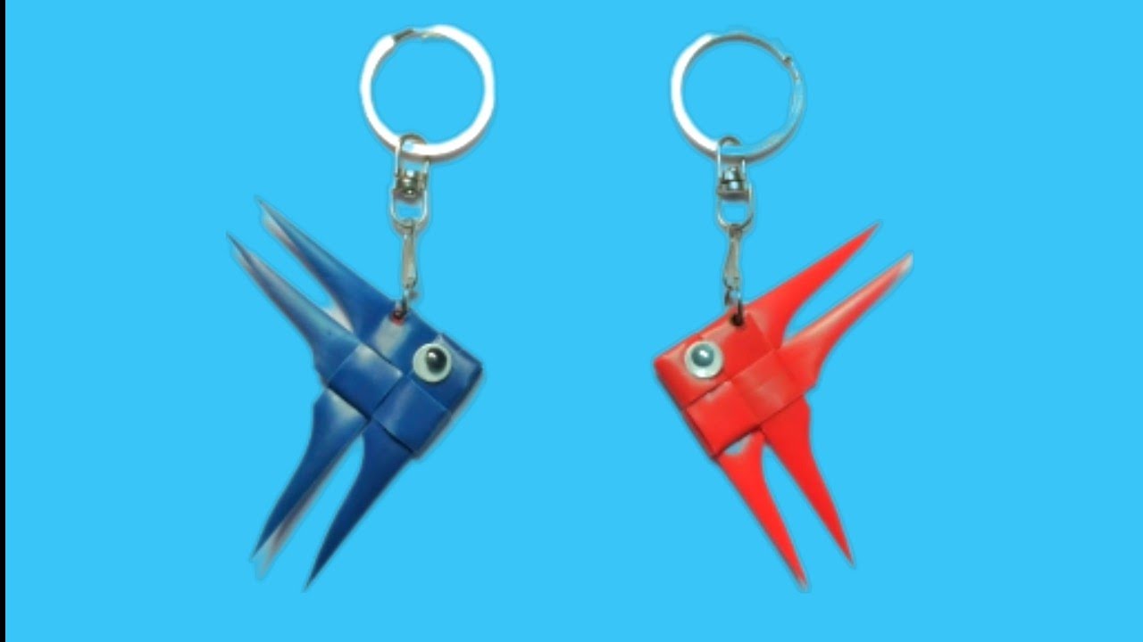FISH KEYCHAIN FROM STRAW, GANTUNGAN KUNCI IKAN DARI SEDOTAN
