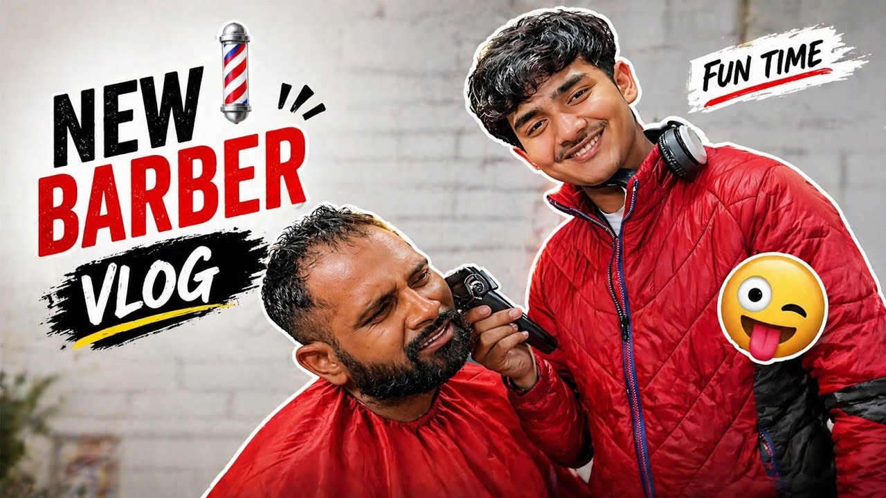 💈😜 Sahil Barber | आज साहिल ने सीखी दाढ़ी बनाना 😂  ✂️ Barber Fun Time | Sazim Life