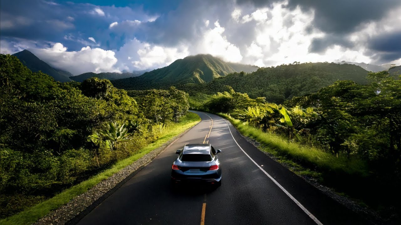 1.5 Hours of relaxing tropical drive in COSTA RICA 🚗