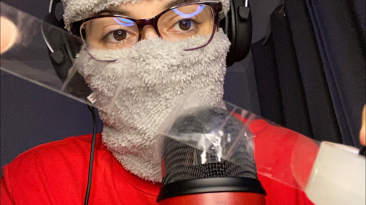 ASMR Peeling￼ sticky tape off the mic & me ￼| aggressive sticky sounds