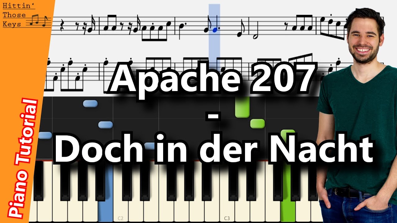 Apache 207 - Doch in der Nacht | Piano Tutorial | German