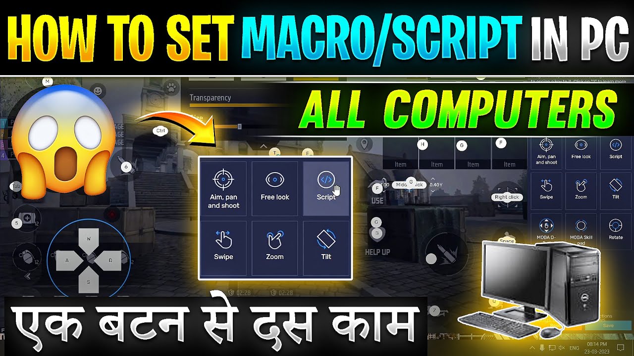 How to set MACRO or SCRIPT in Free fire on PC or LAPTOPS | How to use macro setting in BlueStack PC