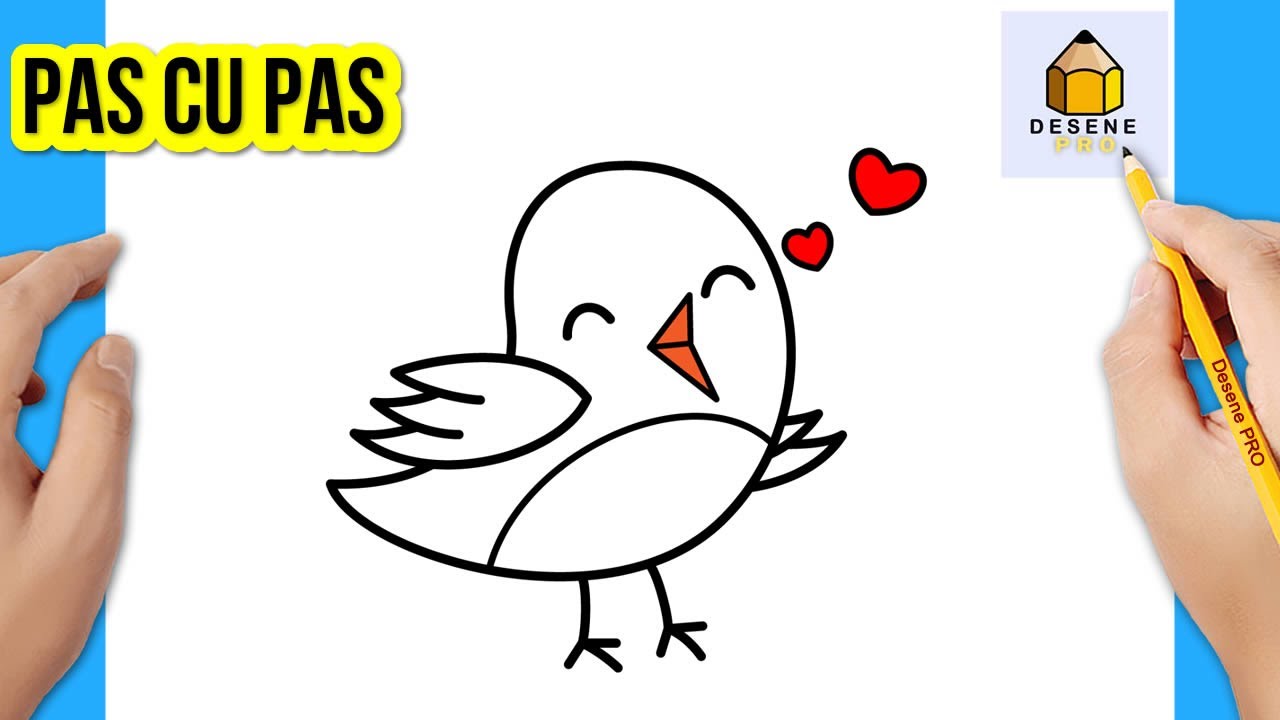 Cum Să Desenezi o Păsărică Pas cu Pas 🐦 | Desen de Ziua Îndrăgostiților