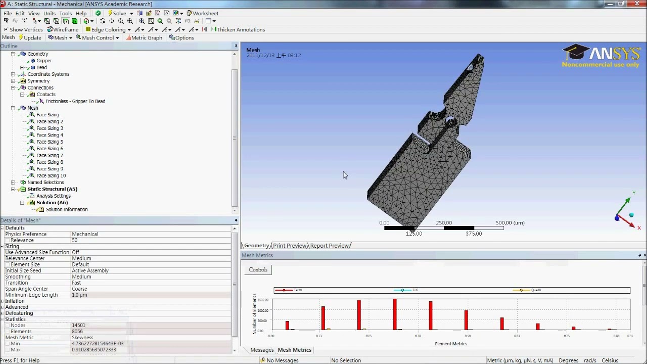 Microgripper simulation Ansys Tutorial