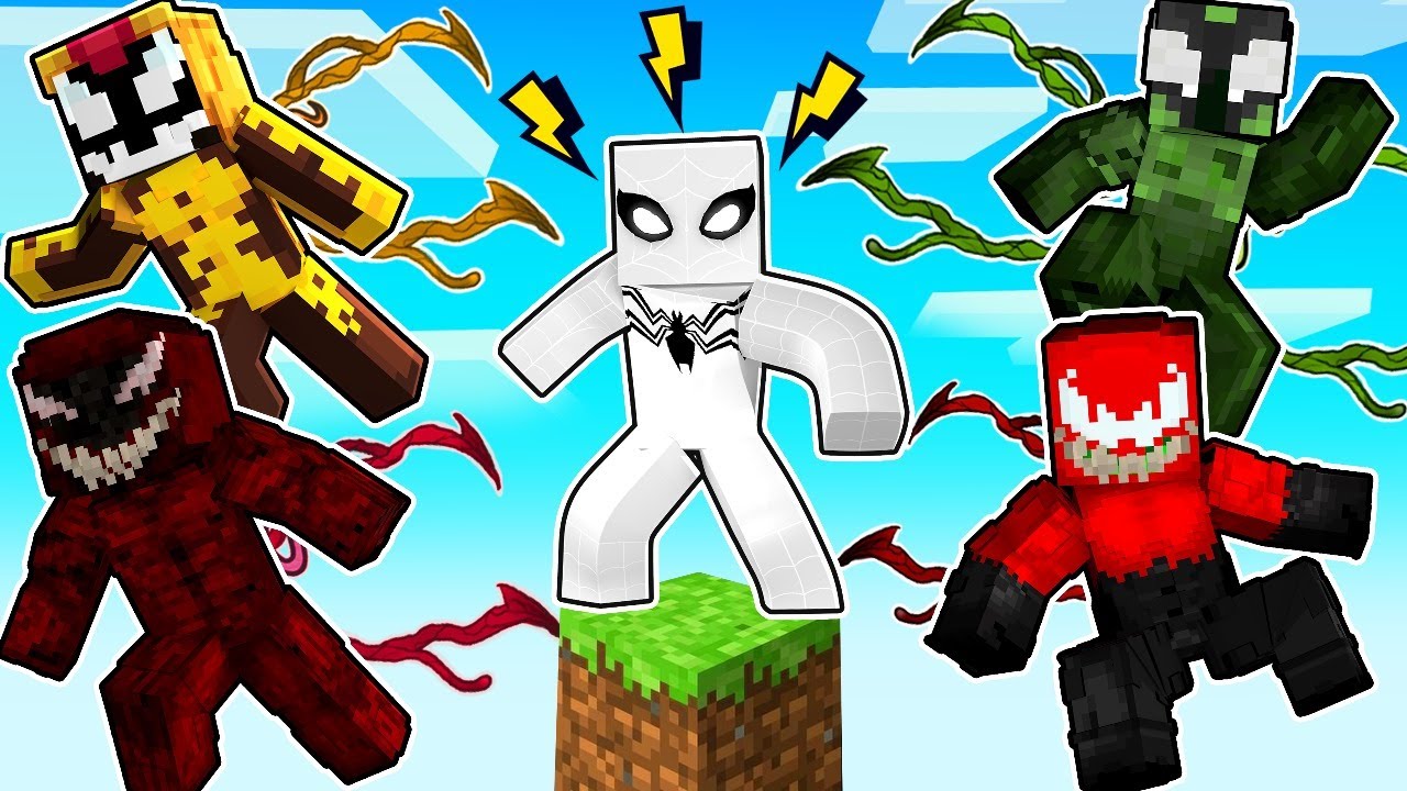 JOGANDO EM APENAS UM BLOCO como SIMBIONTES no Minecraft