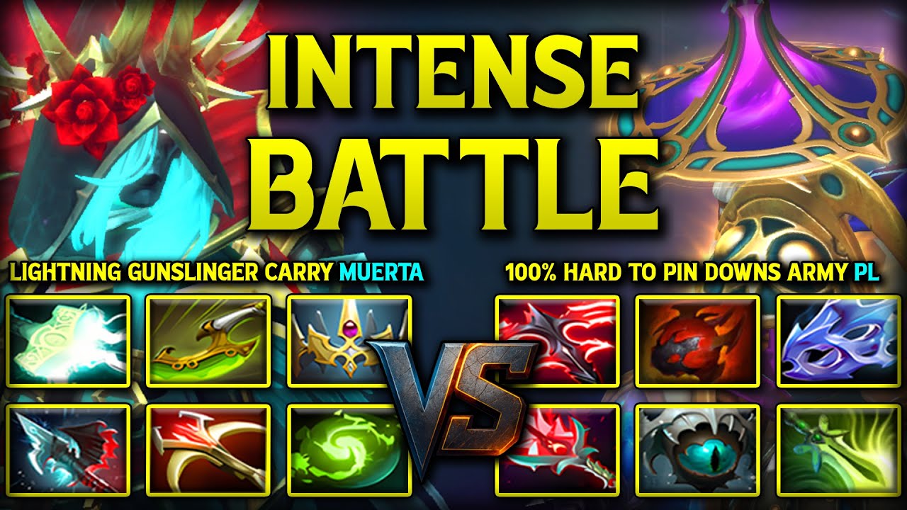 EPIC LIGHTNING GUNSLINGER MUERTA FACING AGAINST 100% HARD TO PIN DOWNS PHANTOM LANCER 7.40b DOTA 2
