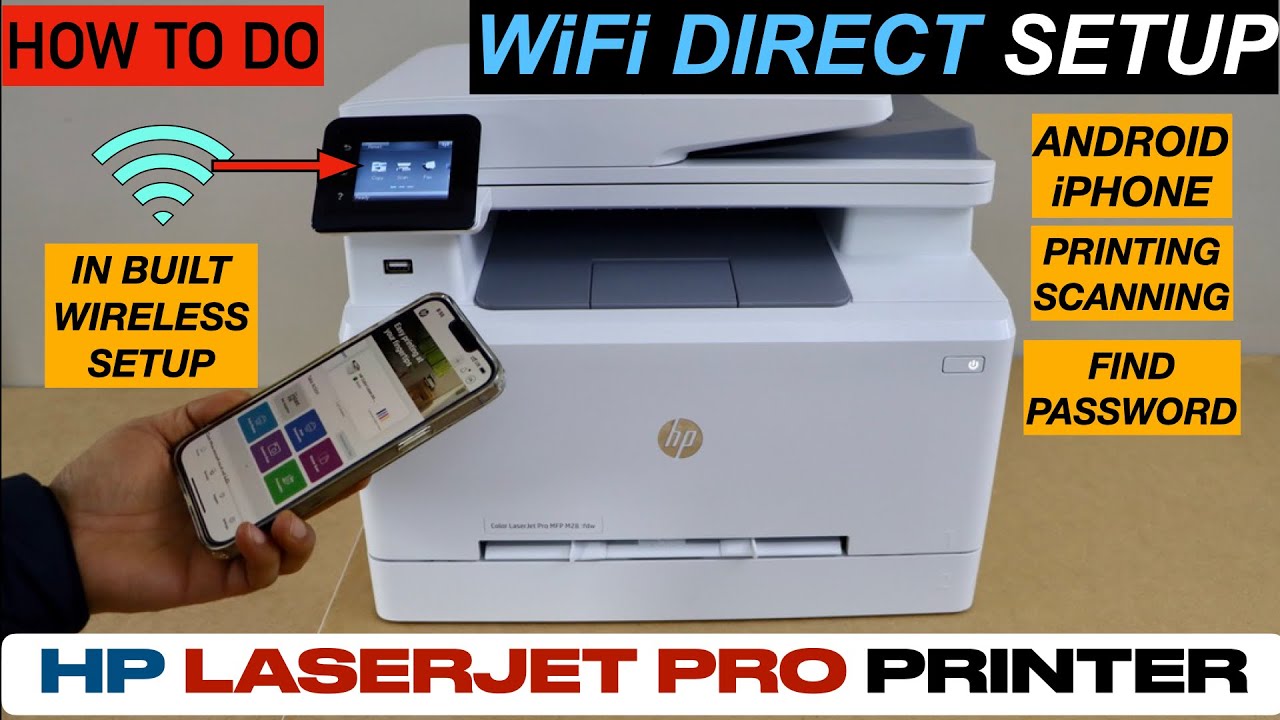 Настройка WiFi Direct для принтера HP Laserjet Pro!