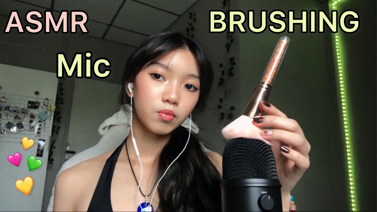ASMR|✨Mic BRUSHING✨(mouth sounds)~asmr elle~