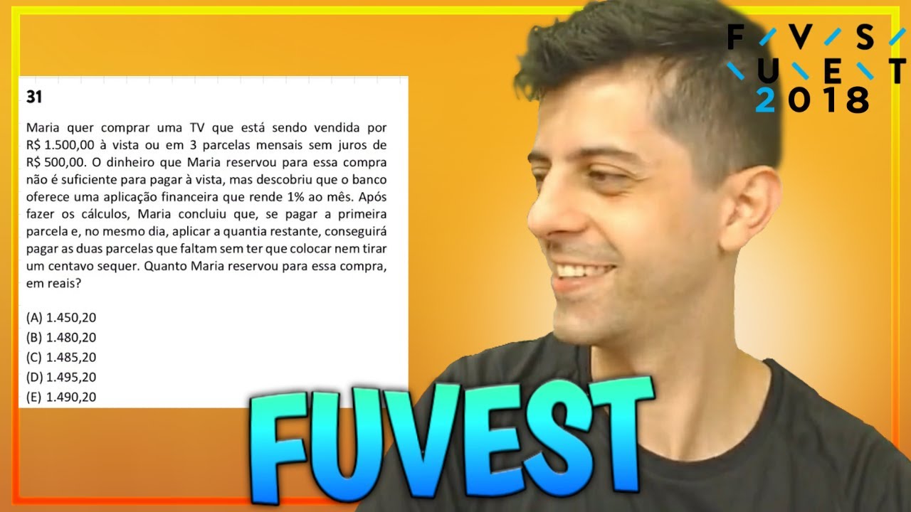 FUVEST 2018 - Q31 Mat - Maria quer comprar uma TV que está sendo vendida