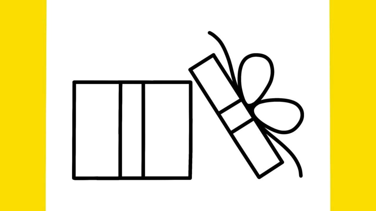 Cum se Deseneaza un CADOU desfacut 🎁 Desen Usor pas cu Pas | Tutorial incepatori
