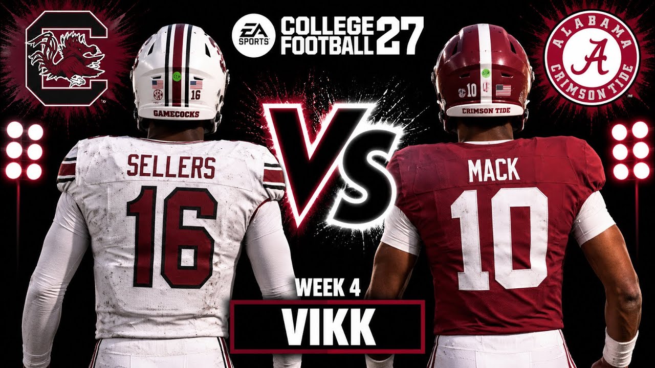 Южная Каролина против Алабамы: 4-я неделя, симуляция | College Football 27