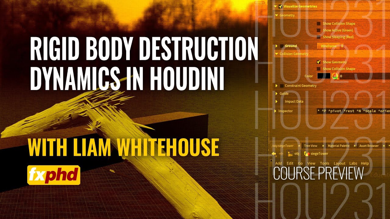 HOU231: Rigid Body Destruction Dynamics in Houdini