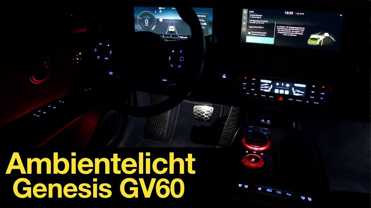Ambientebeleuchtung (64 Farben) im 2022 Genesis GV60 [4K] - Autophorie Extra