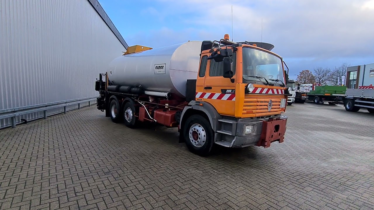 Top Trucks 3935 Renault G300 Manager6x2 - Tank - Bitumen, Teer - Steeringaxle, Lenkachse - Spray