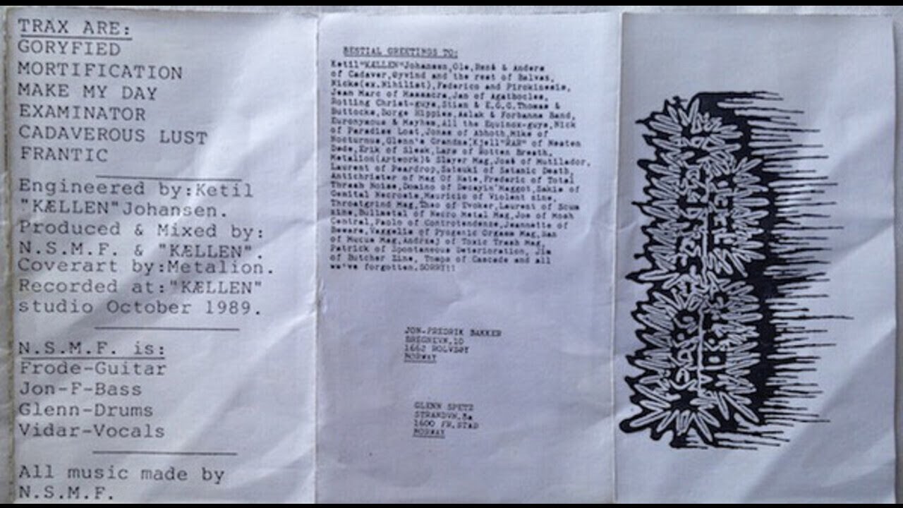 Necro Sentient Mortis Feed (Norway) - Decomposed Desires (Demo) 1989