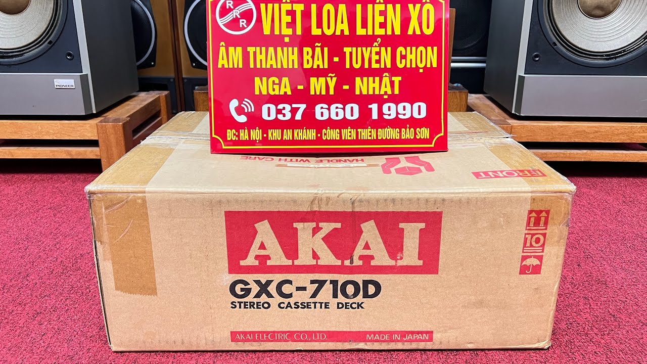 Khui Thùng Và Tets Đầu Cassette 👉 Akai - 710D ( Nguyên Thùng Xốp ) Âm Thanh Hay - Mộc ☎️ 0376601990