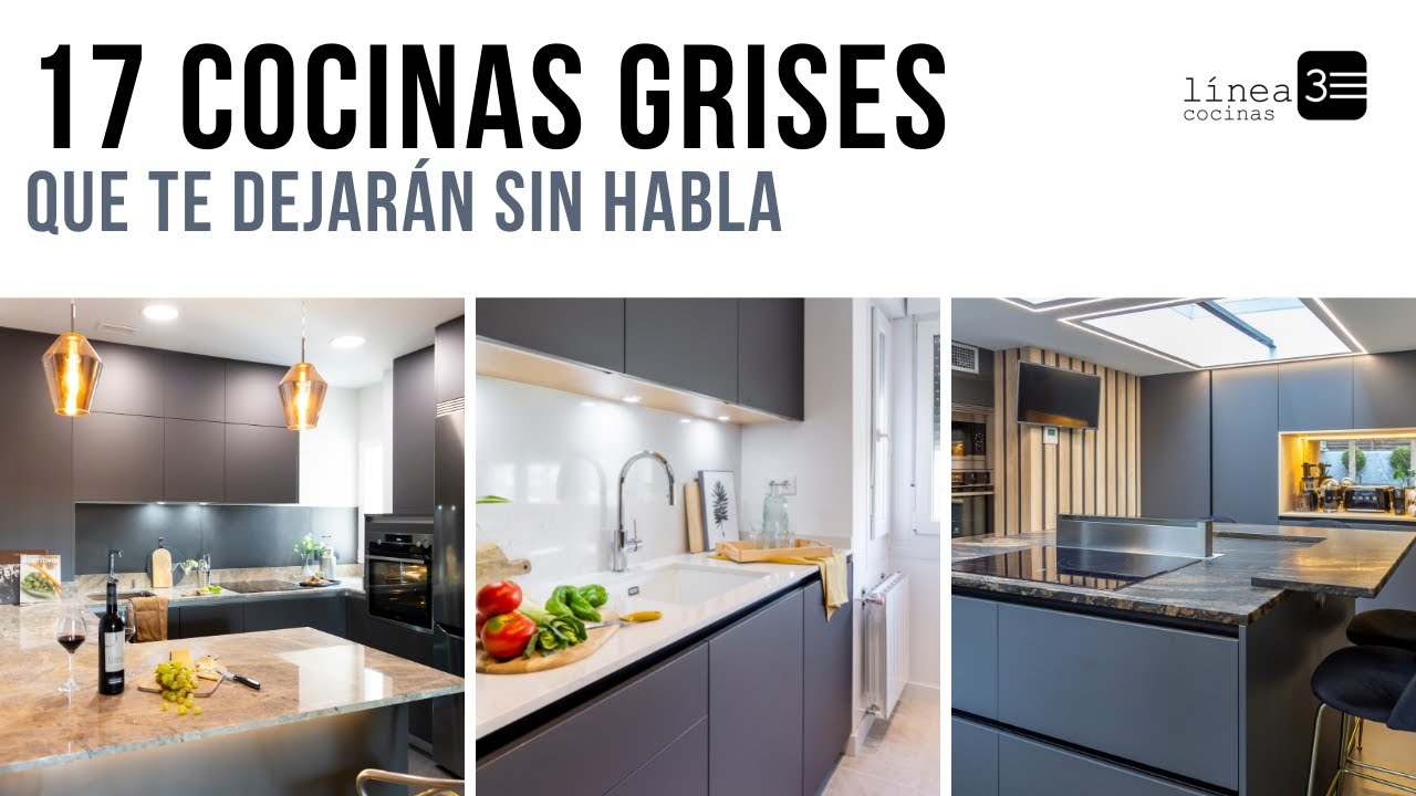 17 COCINAS GRISES ☑️  Inspiración para tu cocina