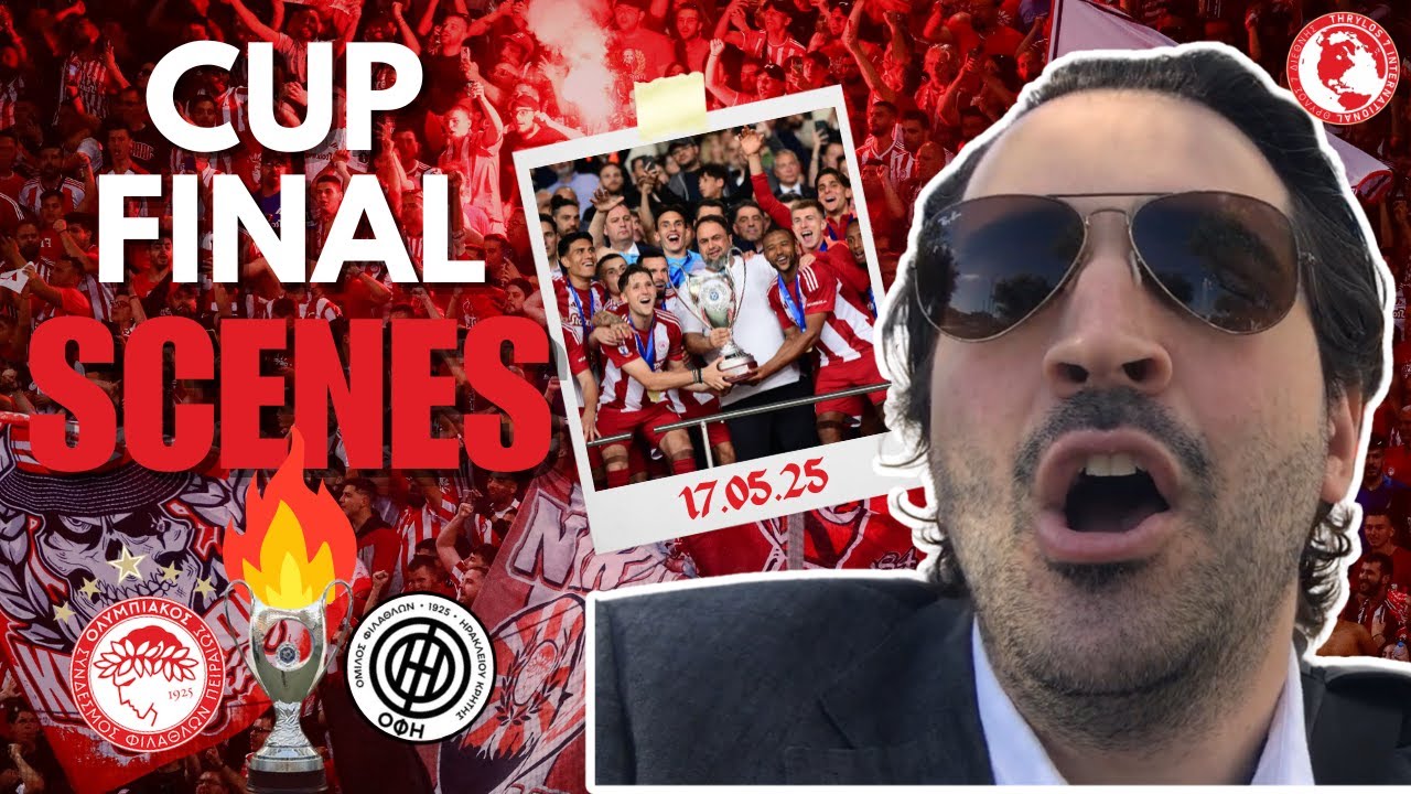 VLOG | This Is What a Greek Cup Final Looks Like When Olympiacos Win 🏆🔥OFI vs OLYMPIACOS