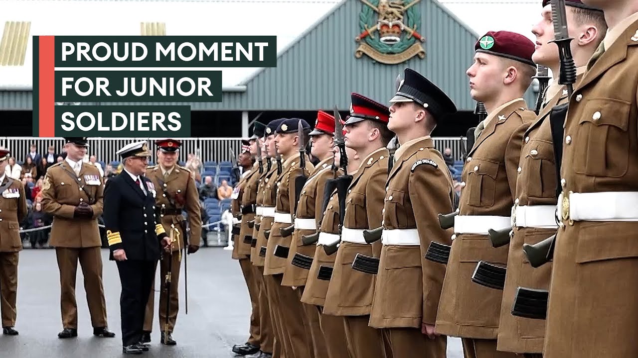British Army's youngest recruits celebrate becoming trained soldiers