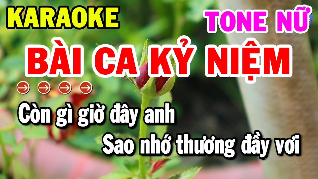 Karaoke Bài Ca Kỷ Niệm Tone Nữ Nhạc Sống Trữ Tình Hay | Kho Nhạc Karaoke