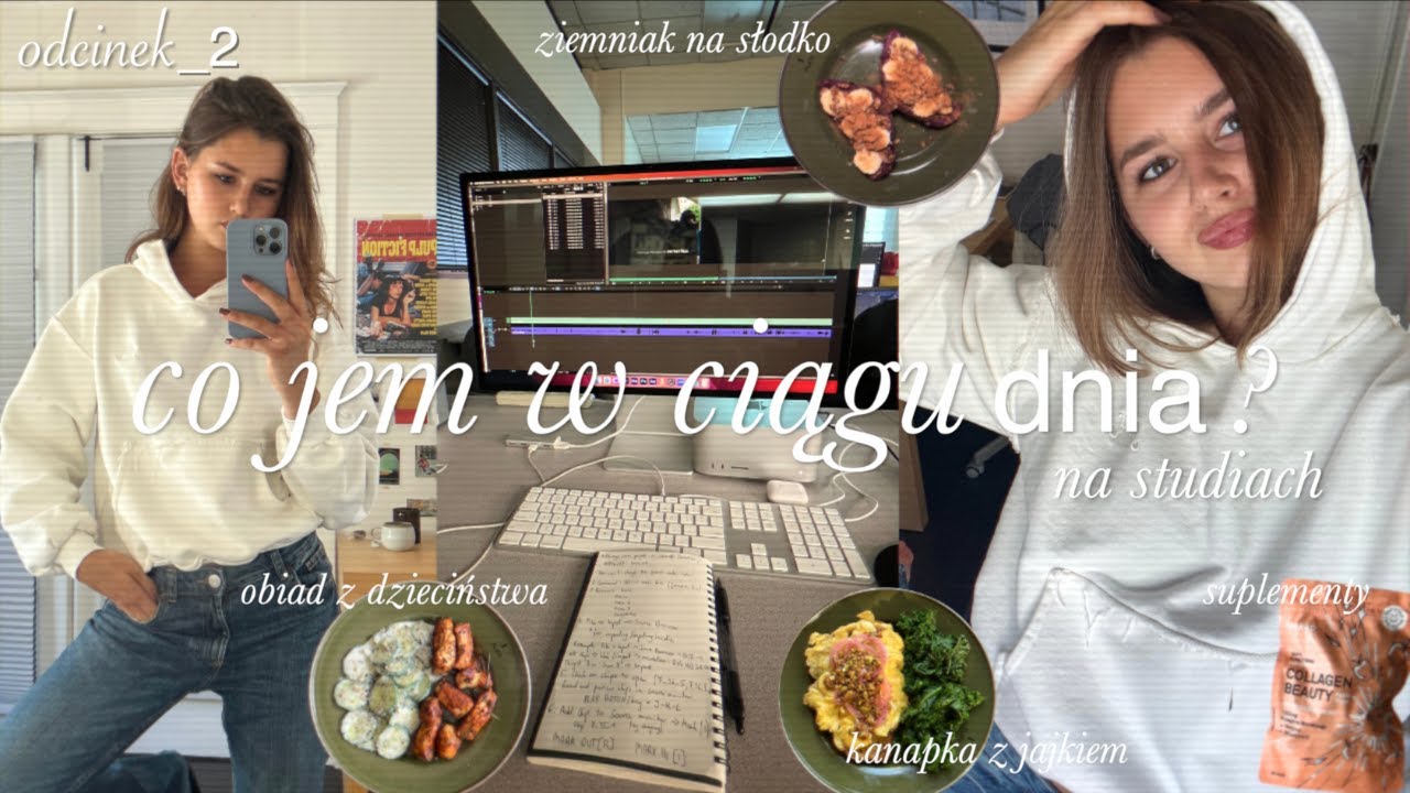 What do I eat in a day? College classes, my favorite savory breakfast, chicken & purple potato