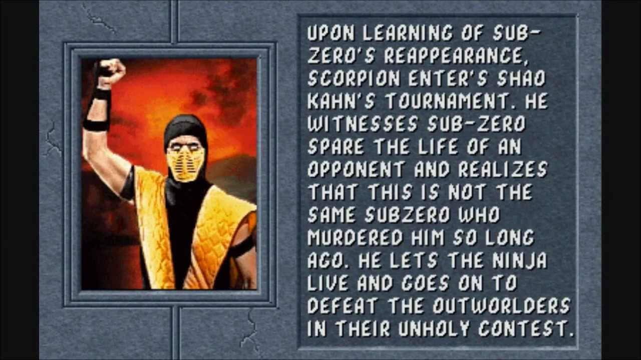 Mortal Kombat 2  Scorpion Biography And Ending HD