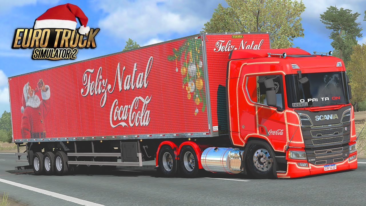 Scania R580 + Reboque da Coca Cola Especial de Natal - Euro Truck 2