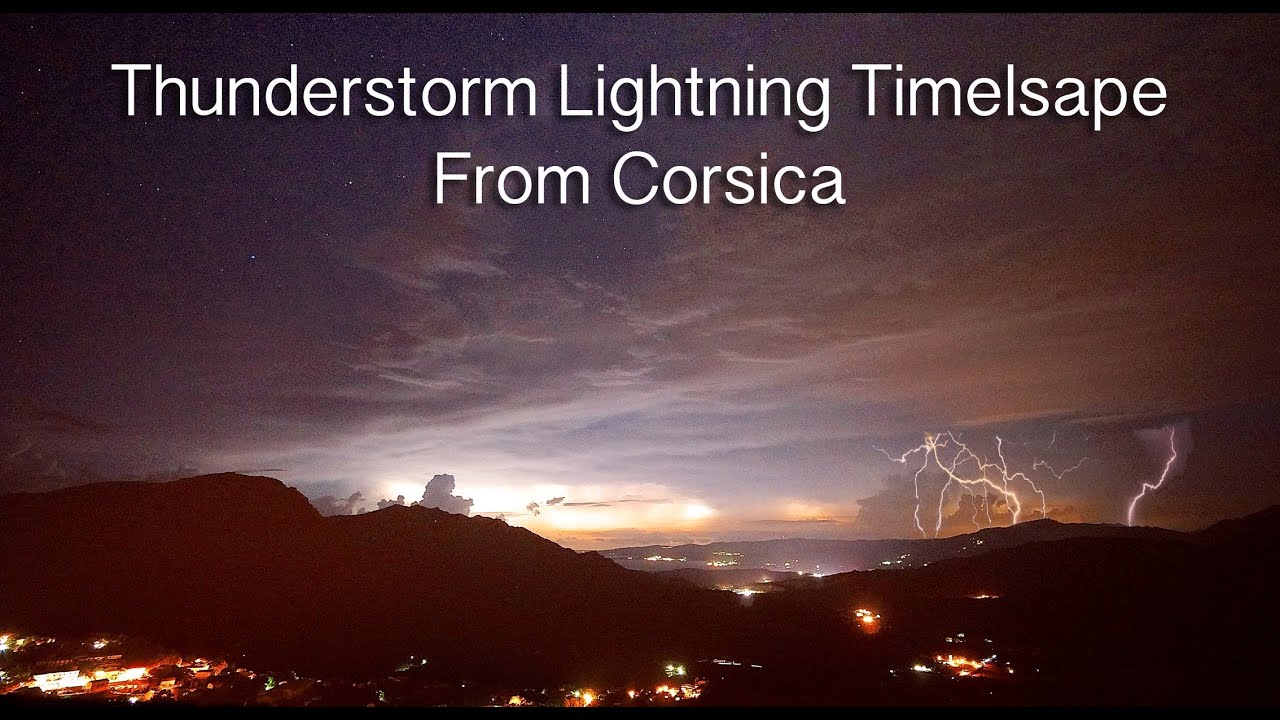 Fantastique Orage et tempête en Corse du sud sur le golfe du Valinco depuis les hauteurs de Sartene
