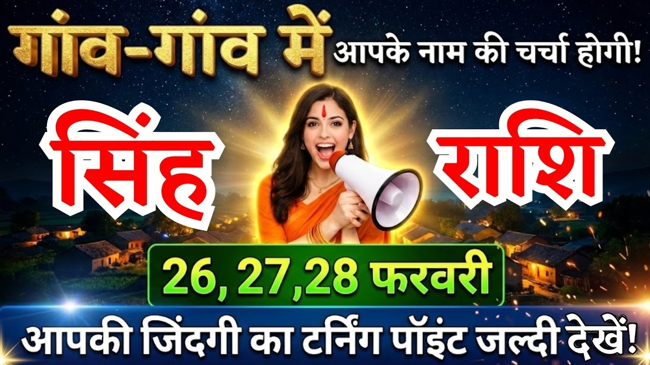 26, 27, 28 फरवरी, सिंह राशि वालों गांव गांव में आपके नाम की चर्चा होगी, Singh Rashi