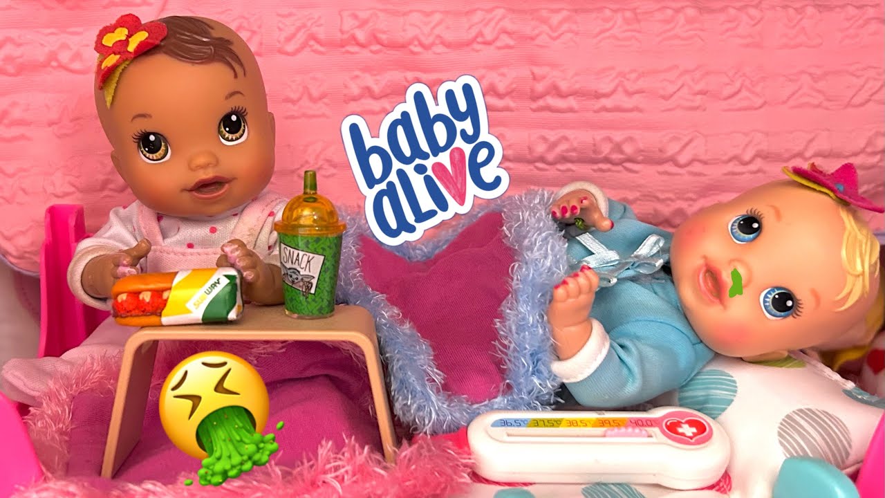 Baby Alive Newborn Twins Sick routine 🤮