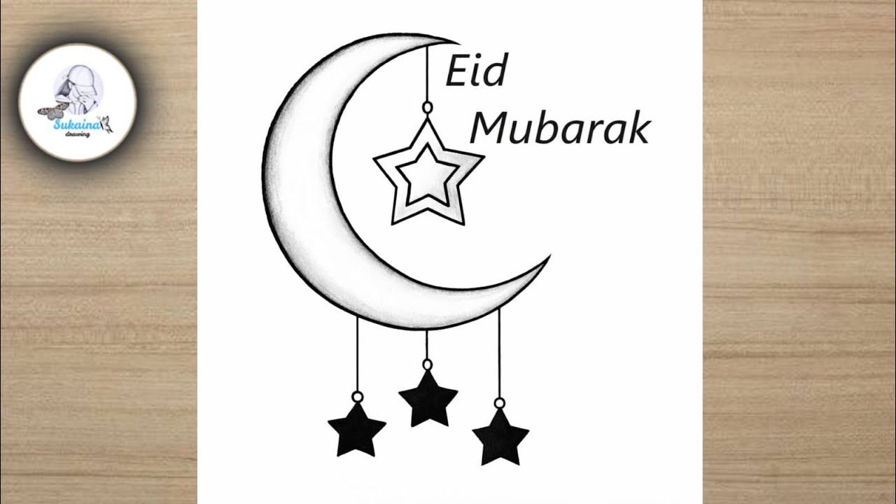 Eid Mubarak Drawing Easy / Eid Mubarak Drawing for Beginners / Eid Special Drawing / Easy Drawing 