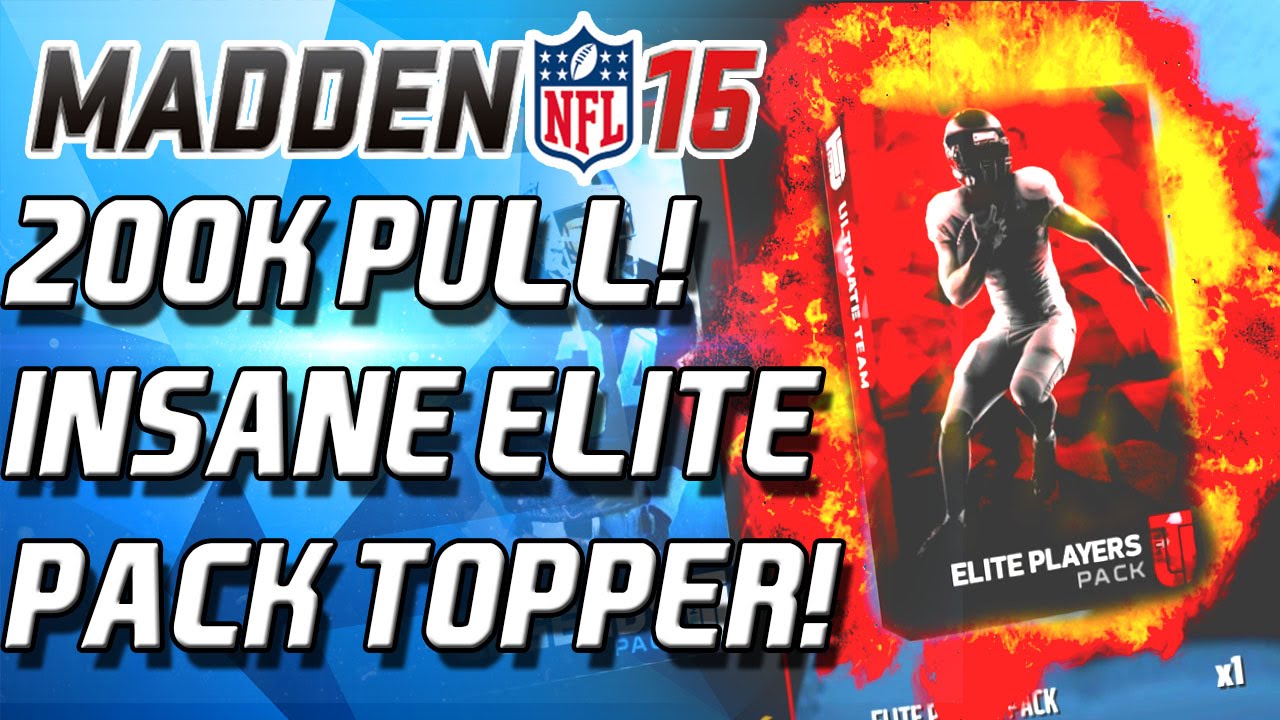 BEST ELITE PACK POSSIBLE! INSANE LEGENDS BUNDLE TOPPER! - Madden 16 Ultimate Team